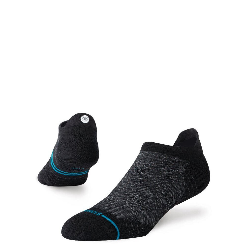 Stance Light Wool Tab No Show Black Socks FreshTek A248A24LIG L 9-13 run Merino